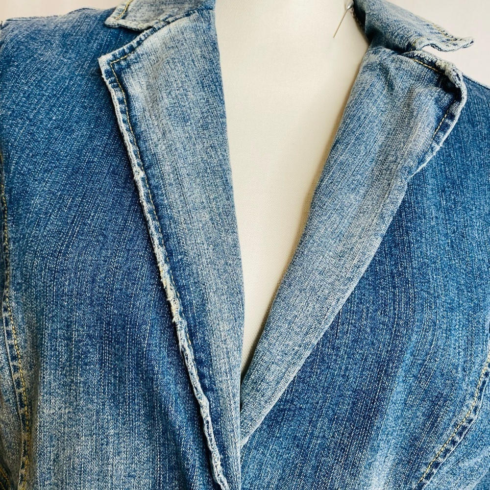 Vintage Pierre Cardin Stonewash Blue Jean Jacket Sz Large - Picture 6 of 15